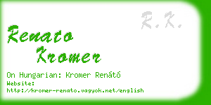 renato kromer business card