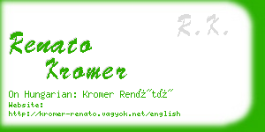 renato kromer business card